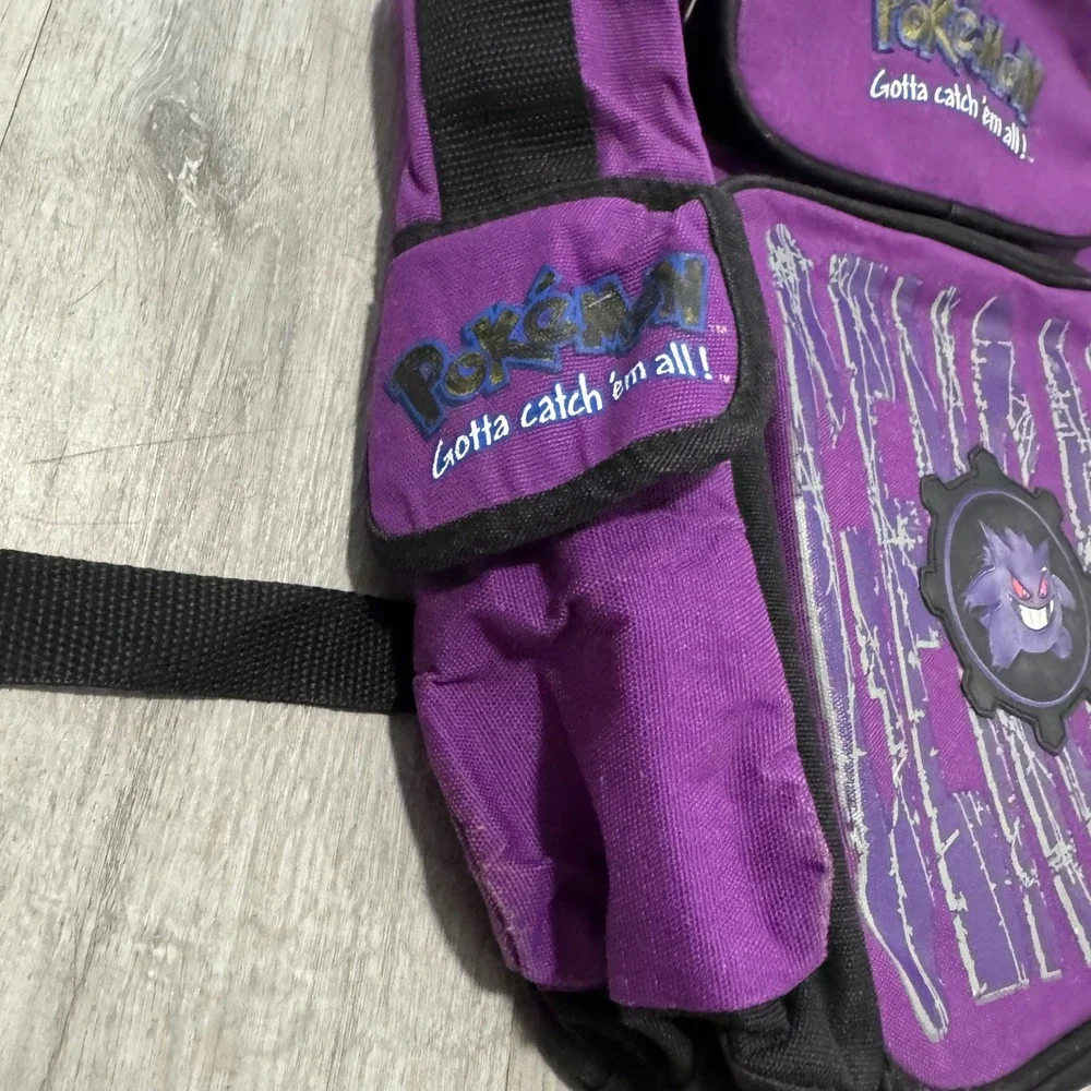 Vintage 2000 Nintendo Pokemon Gengar Backpack Purple Black Gotta Catch Em All